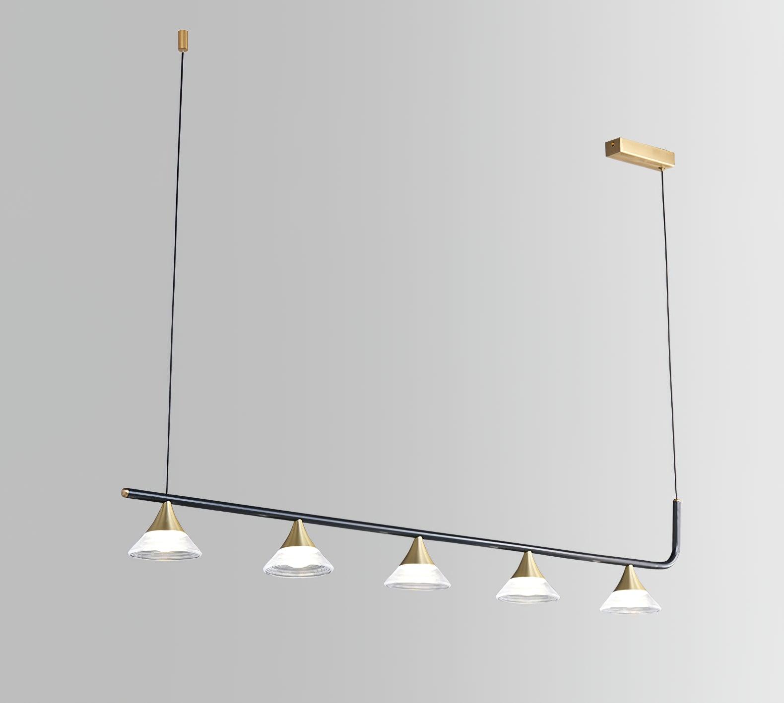Auranielle Mid Century Modern Brass Pendant Light