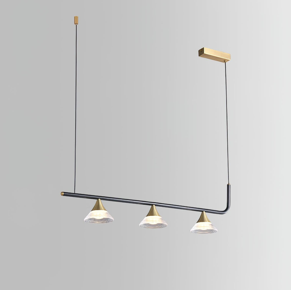 Auranielle Mid Century Modern Brass Pendant Light