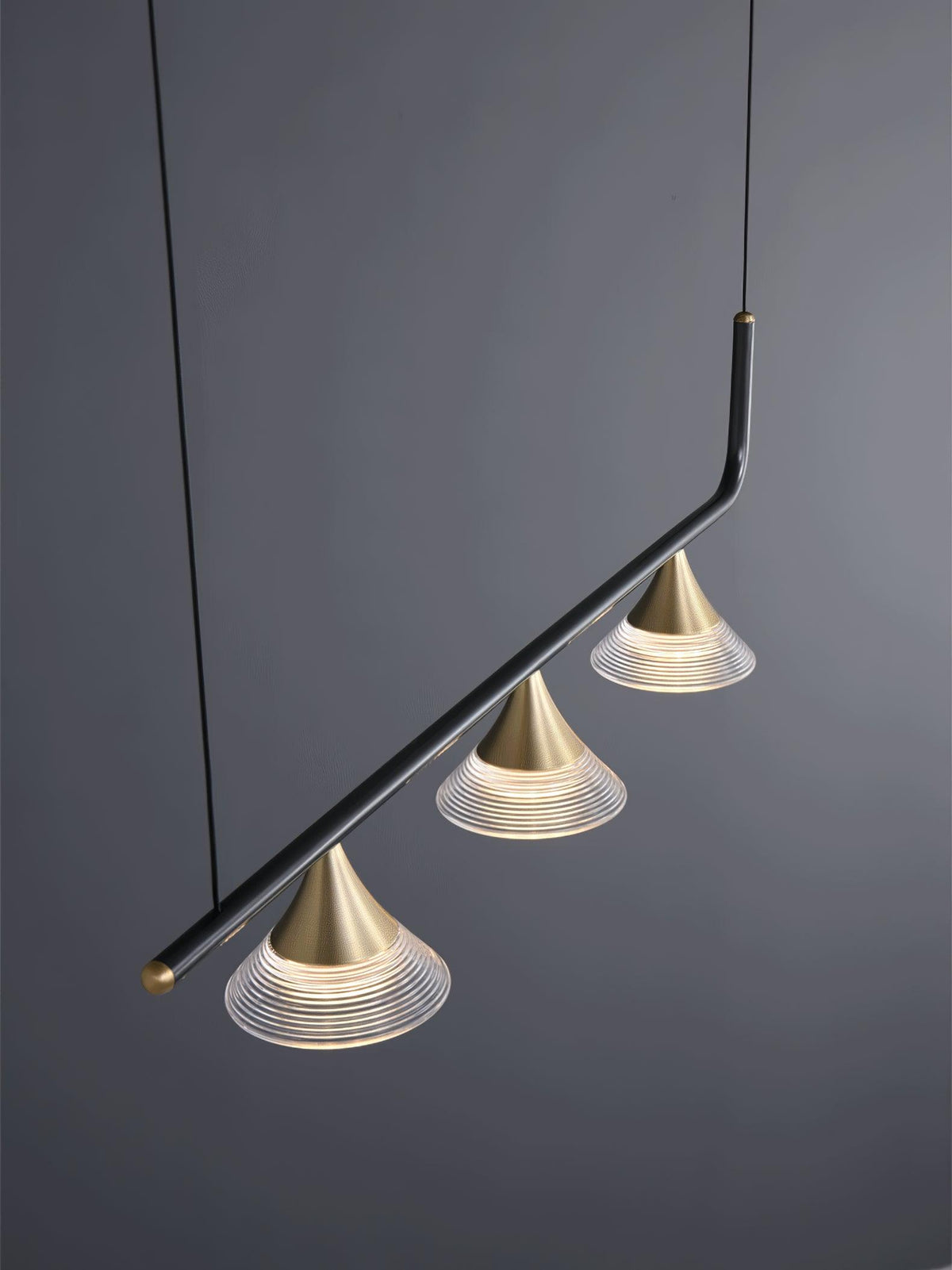 Auranielle Mid Century Modern Brass Pendant Light