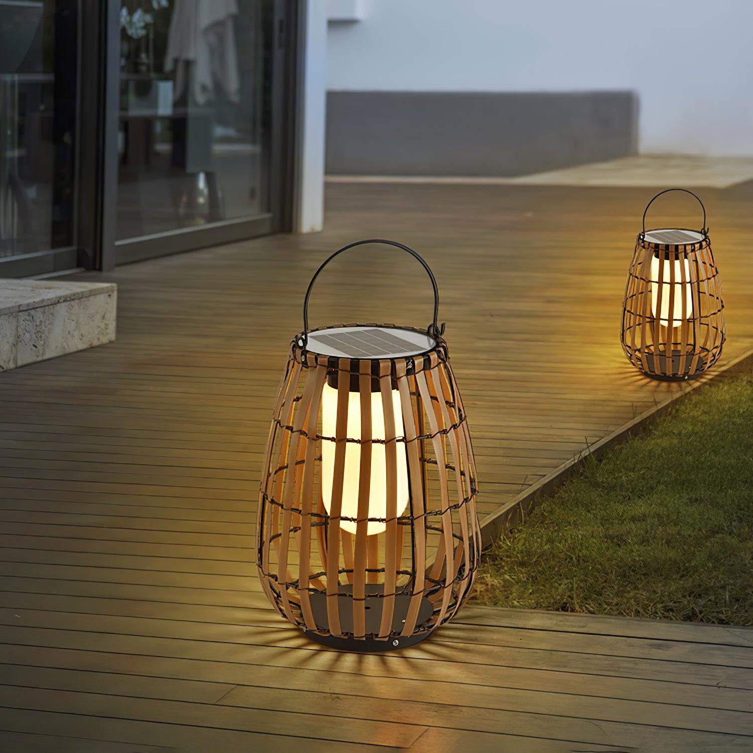 Veshael Tropic Braid Lantern Outdoor Lamp