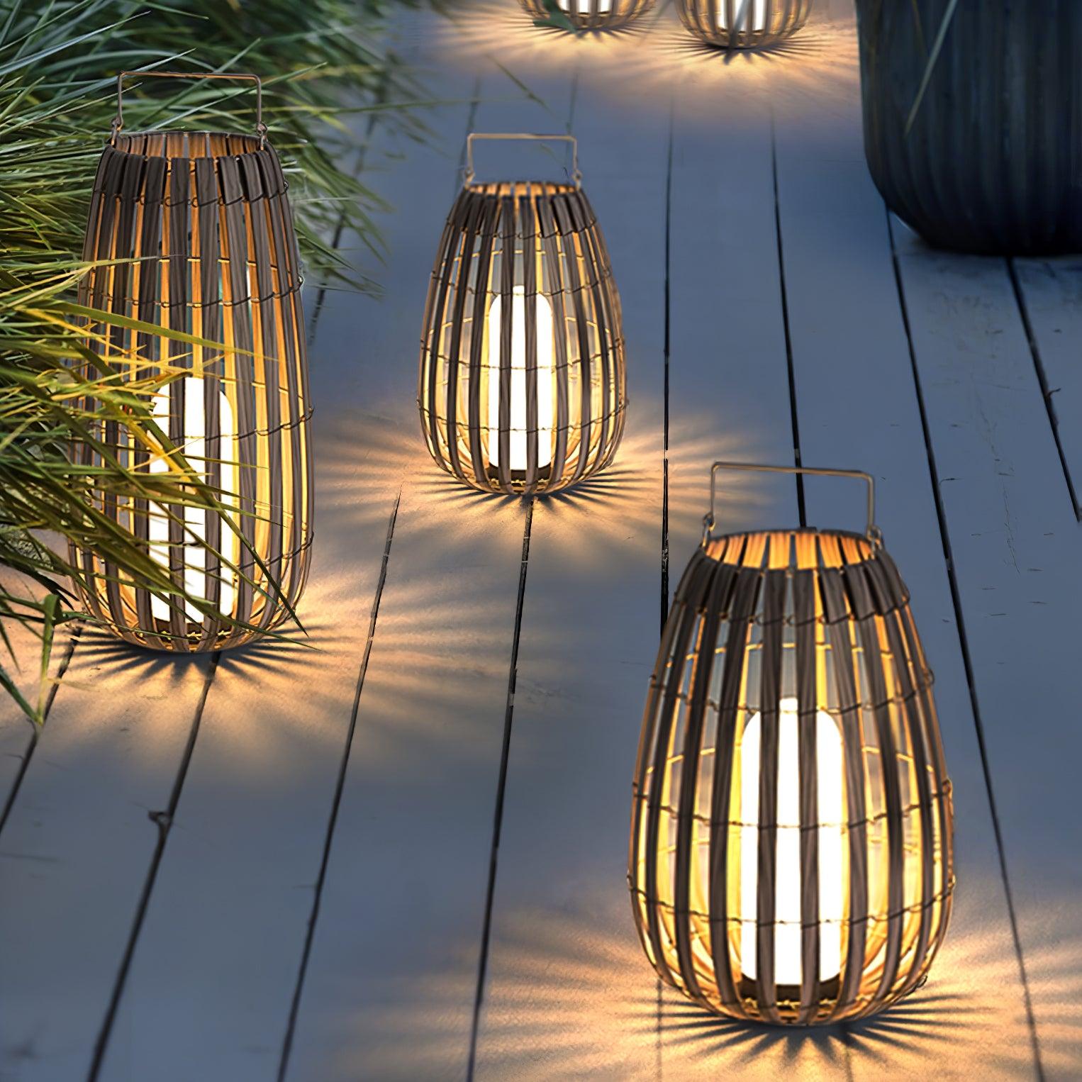 Veshael Tropic Braid Lantern Outdoor Lamp