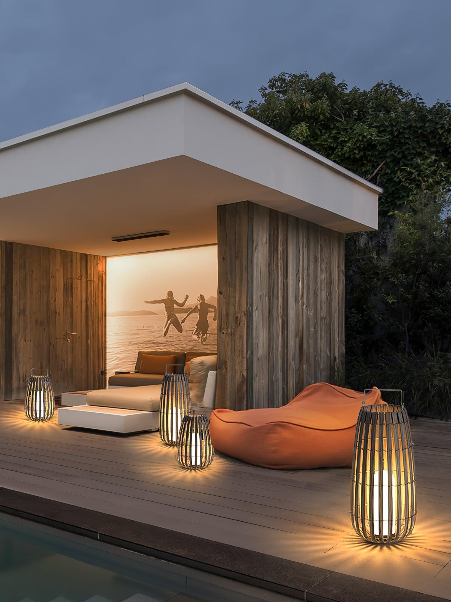 Veshael Tropic Braid Lantern Outdoor Lamp