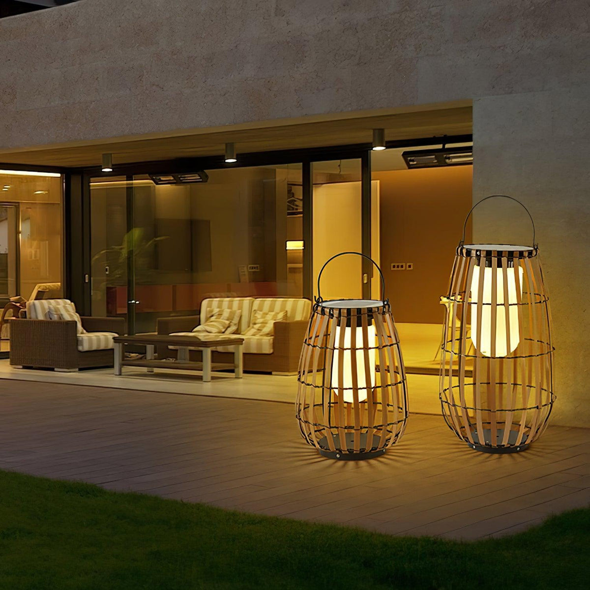 Veshael Tropic Braid Lantern Outdoor Lamp