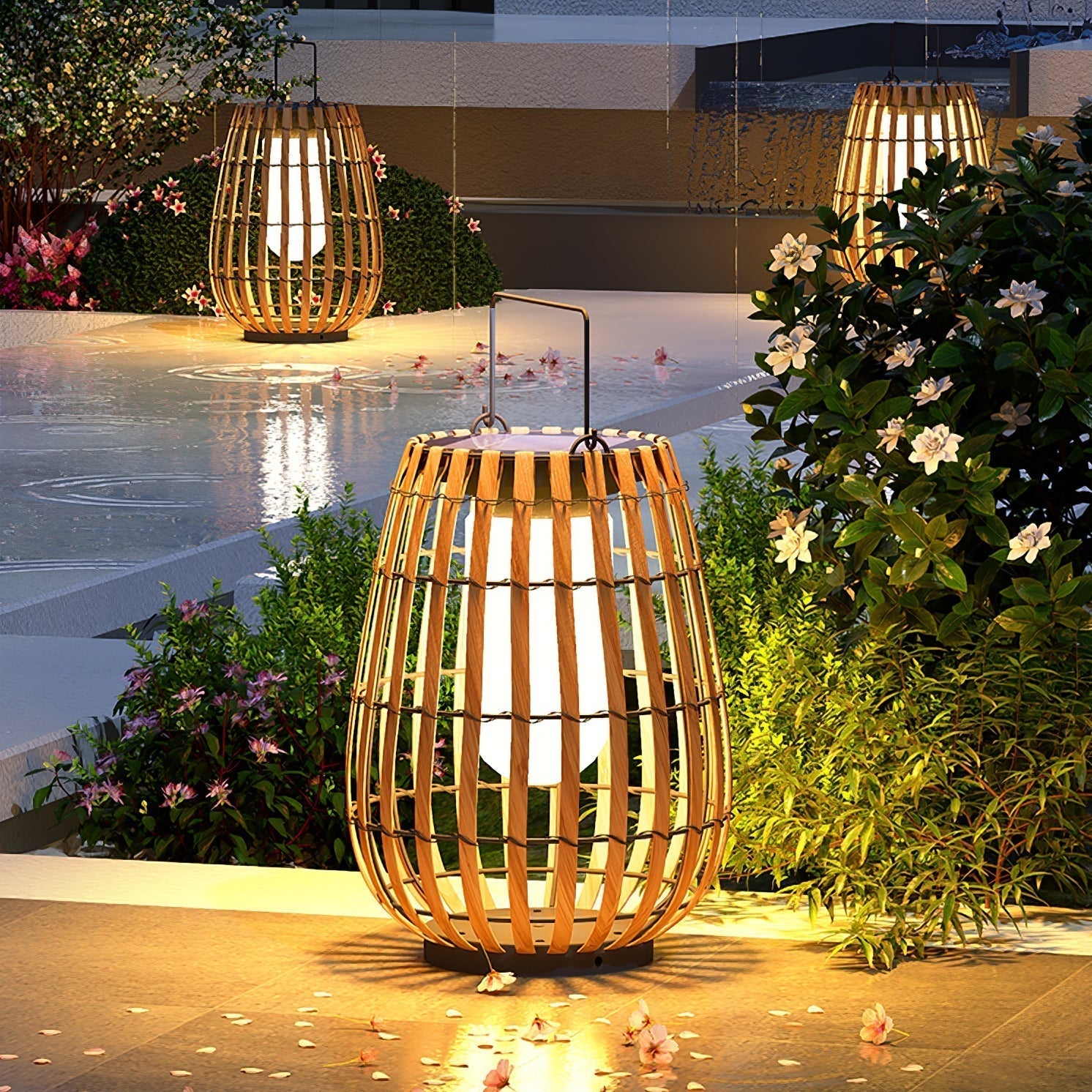Veshael Tropic Braid Lantern Outdoor Lamp