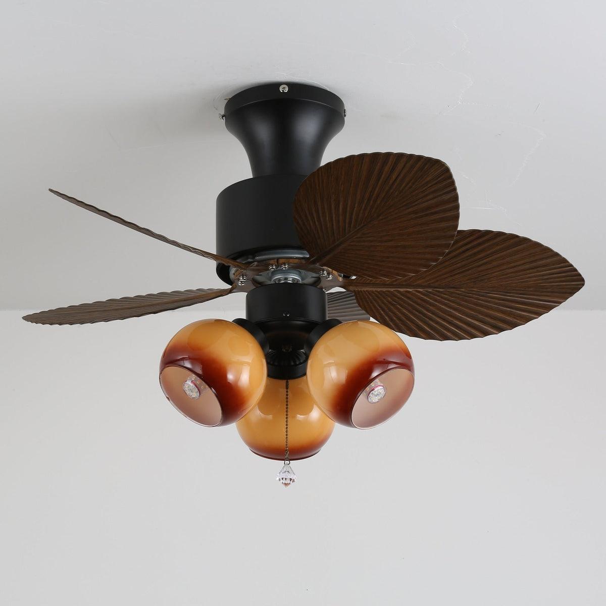 Marvella Vintage Wood Ceiling Fan Light