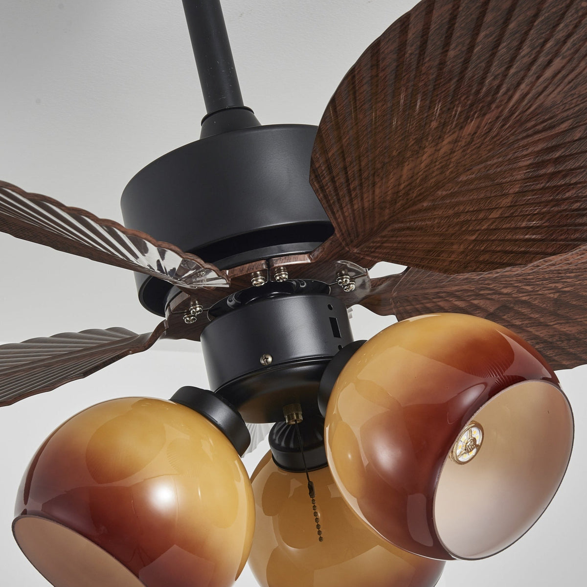 Rinaleria Vintage Wood Ceiling Fan Light
