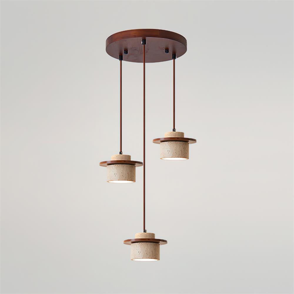 Lunara Multi-Light Pendant Lamp Set Travertine - Neutral Decor