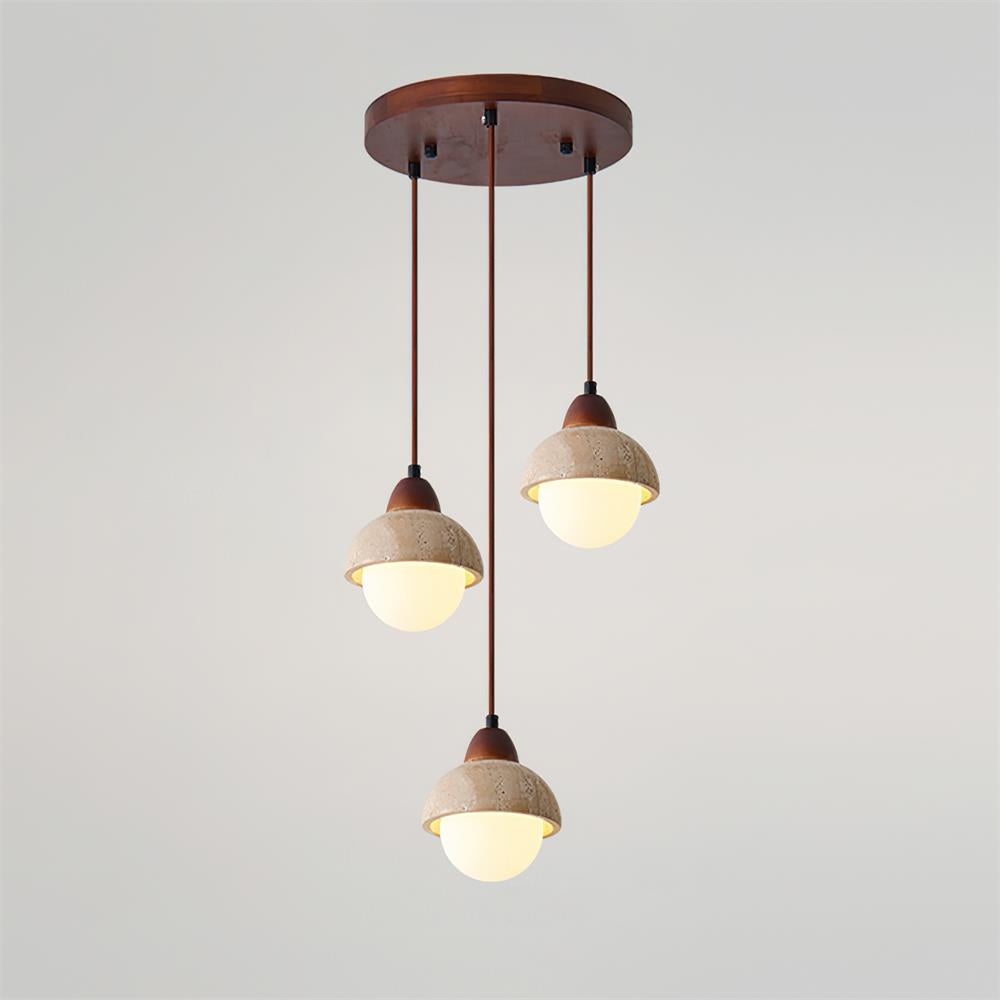 Lunara Multi-Light Pendant Lamp Set Travertine - Neutral Decor