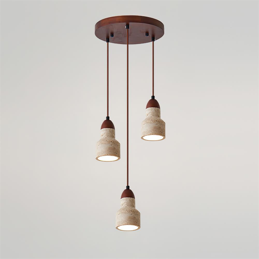 Lunara Multi-Light Pendant Lamp Set Travertine - Neutral Decor