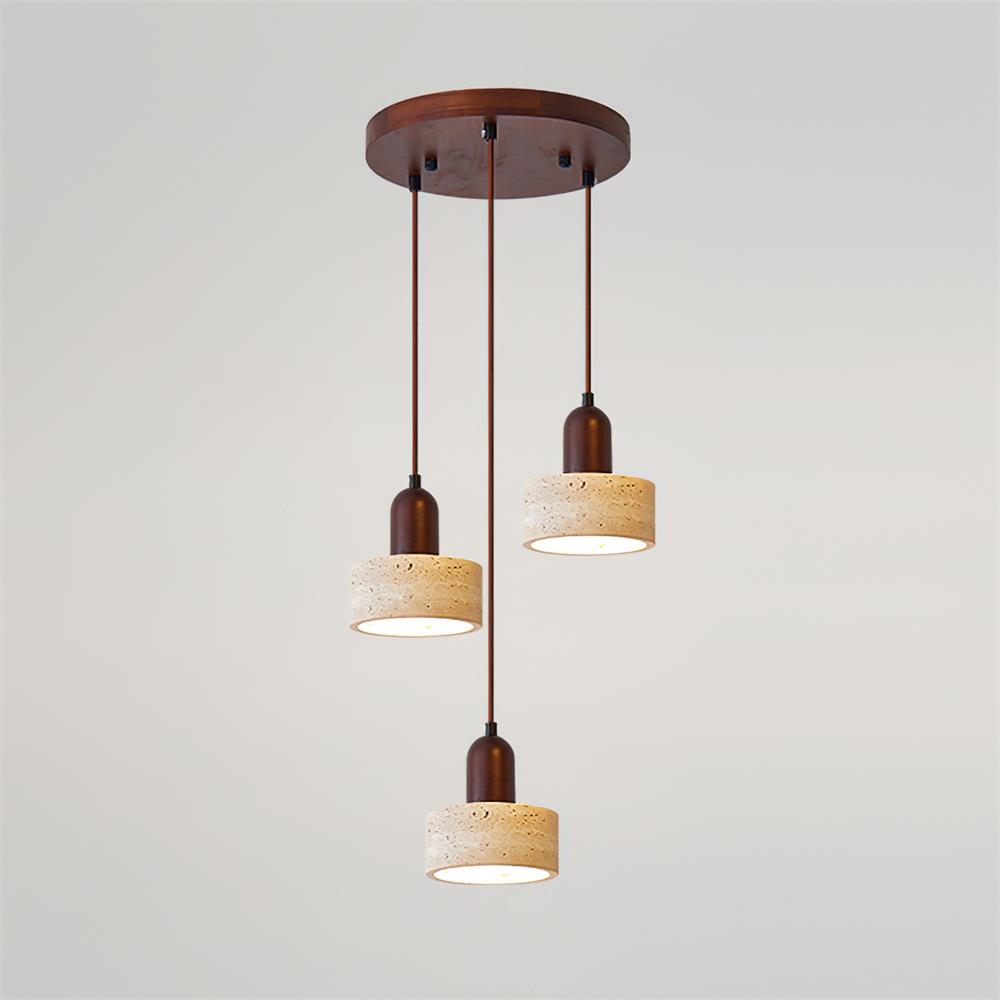 Lunara Multi-Light Pendant Lamp Set Travertine - Neutral Decor
