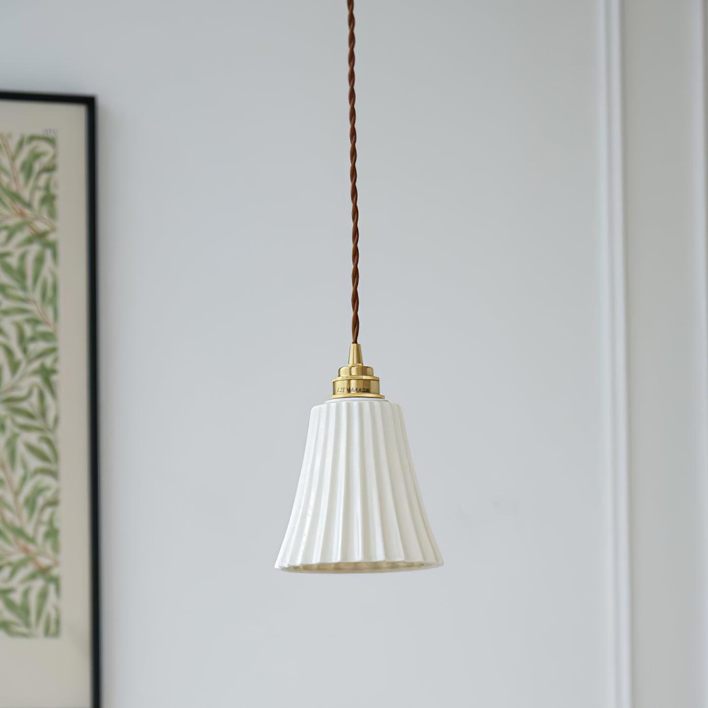 Mirirette Premium Nordic Art Trumpet Ceramic Pendant Light