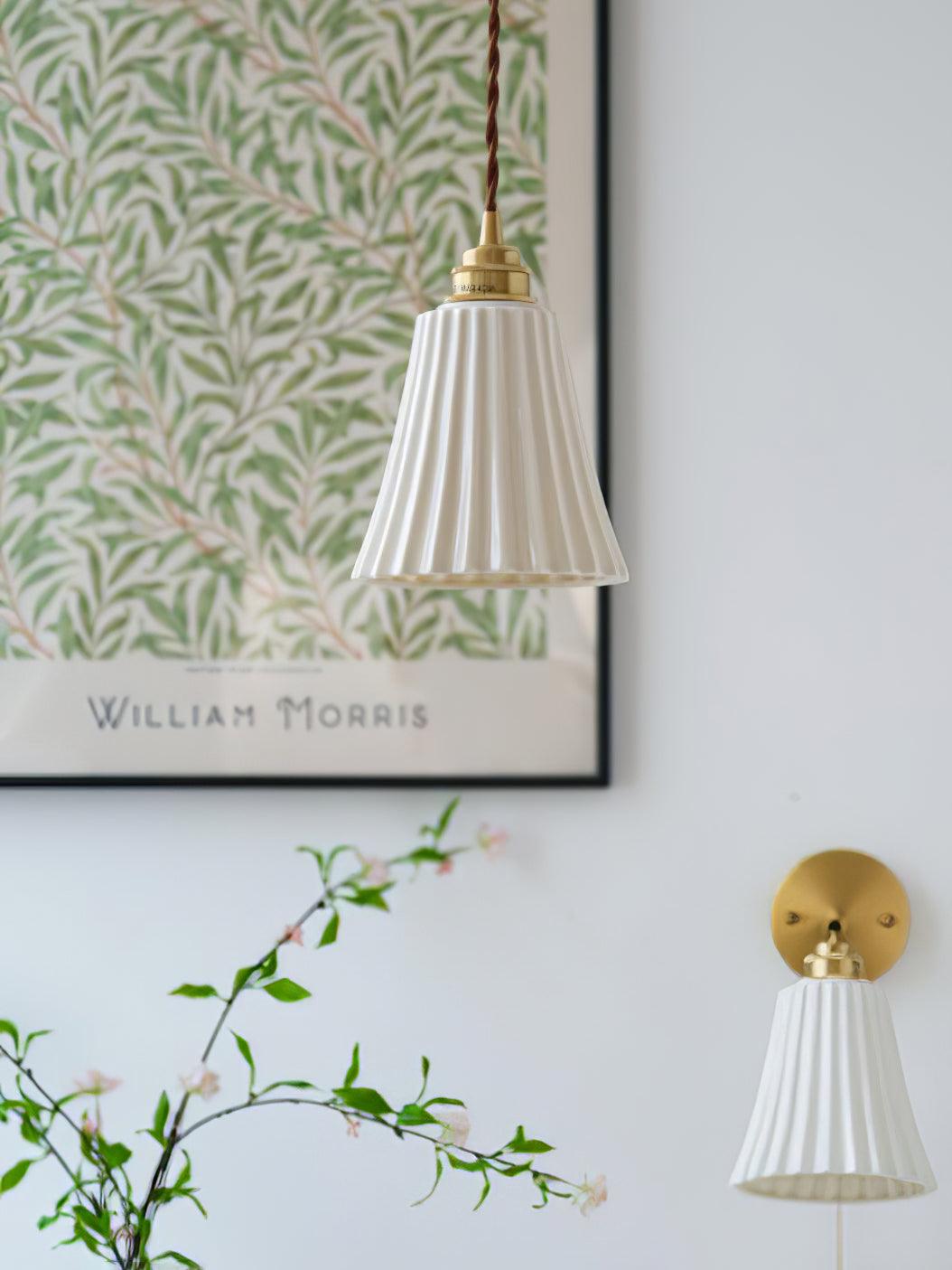 Mirirette Premium Nordic Art Trumpet Ceramic Pendant Light