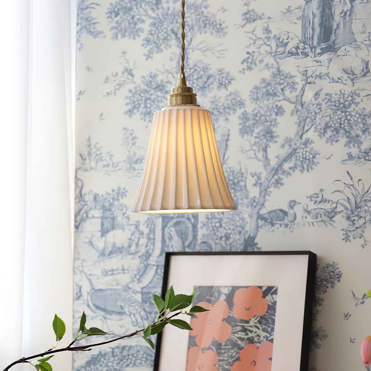 Mirirette Premium Nordic Art Trumpet Ceramic Pendant Light