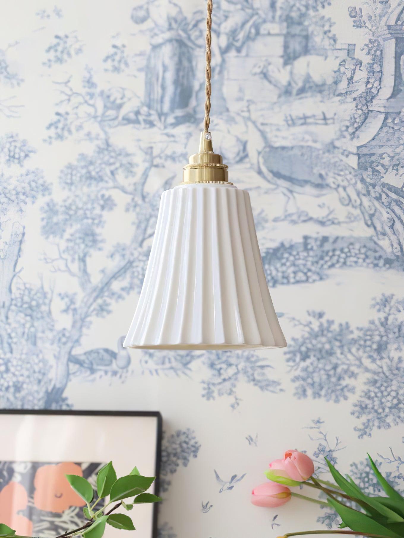 Mirirette Premium Nordic Art Trumpet Ceramic Pendant Light