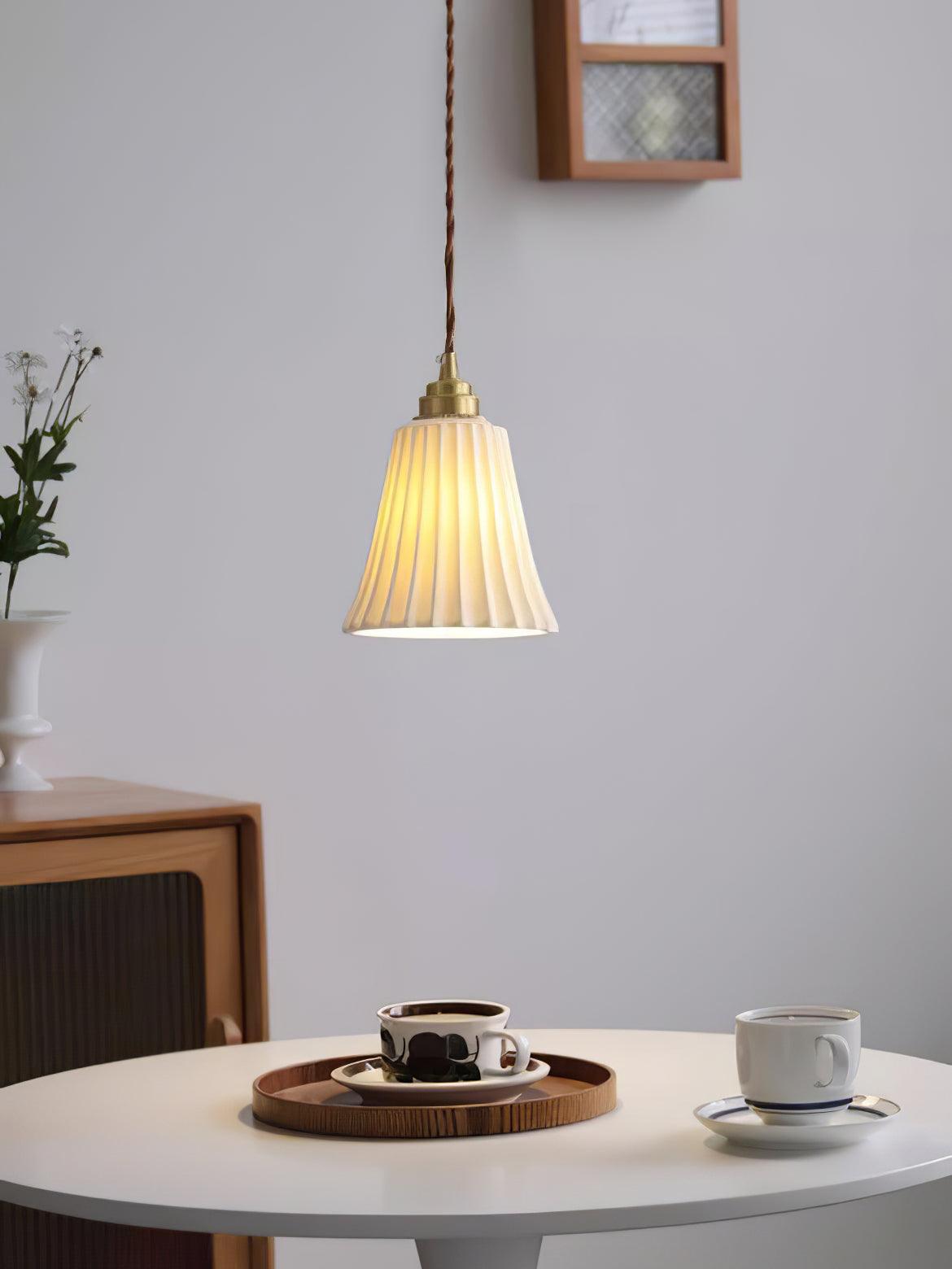 Mirirette Premium Nordic Art Trumpet Ceramic Pendant Light