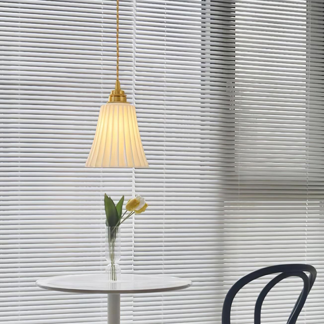 Mirirette Premium Nordic Art Trumpet Ceramic Pendant Light