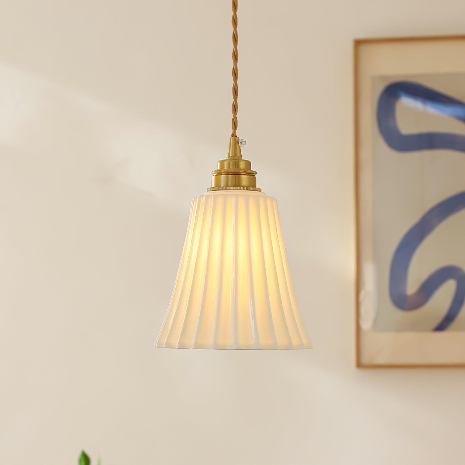 Mirirette Premium Nordic Art Trumpet Ceramic Pendant Light