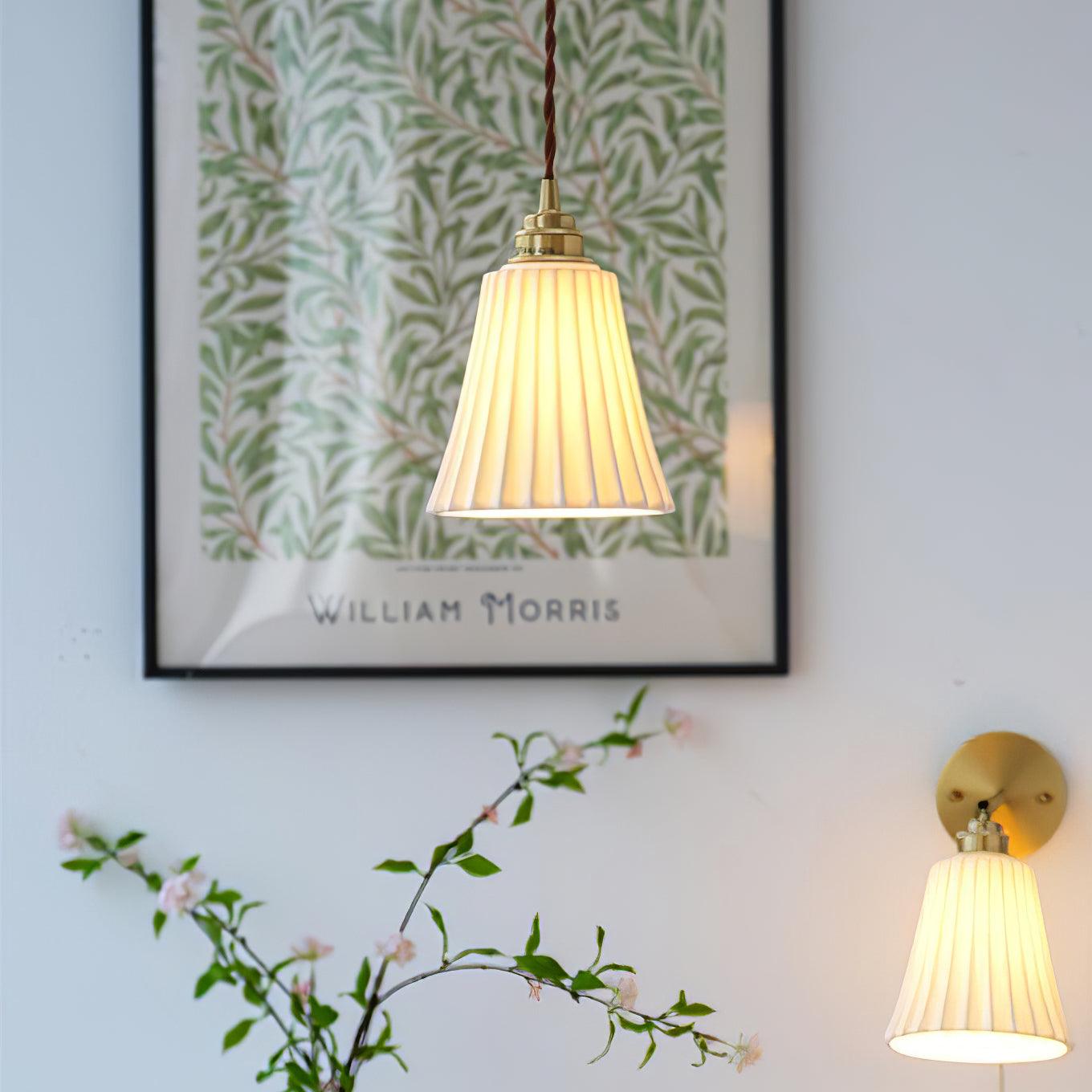 Mirirette Premium Nordic Art Trumpet Ceramic Pendant Light