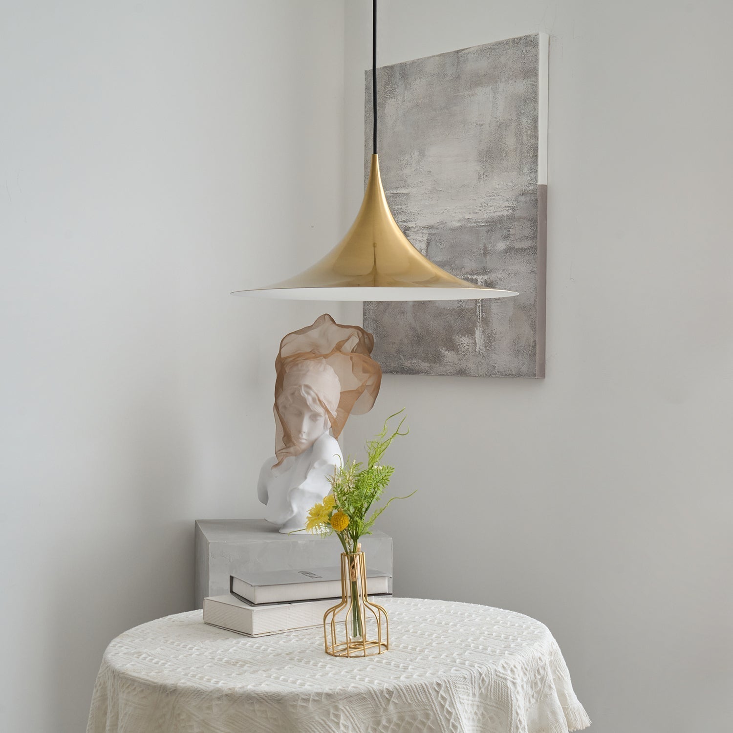 Valerira Steel Sculptural Pendant Light