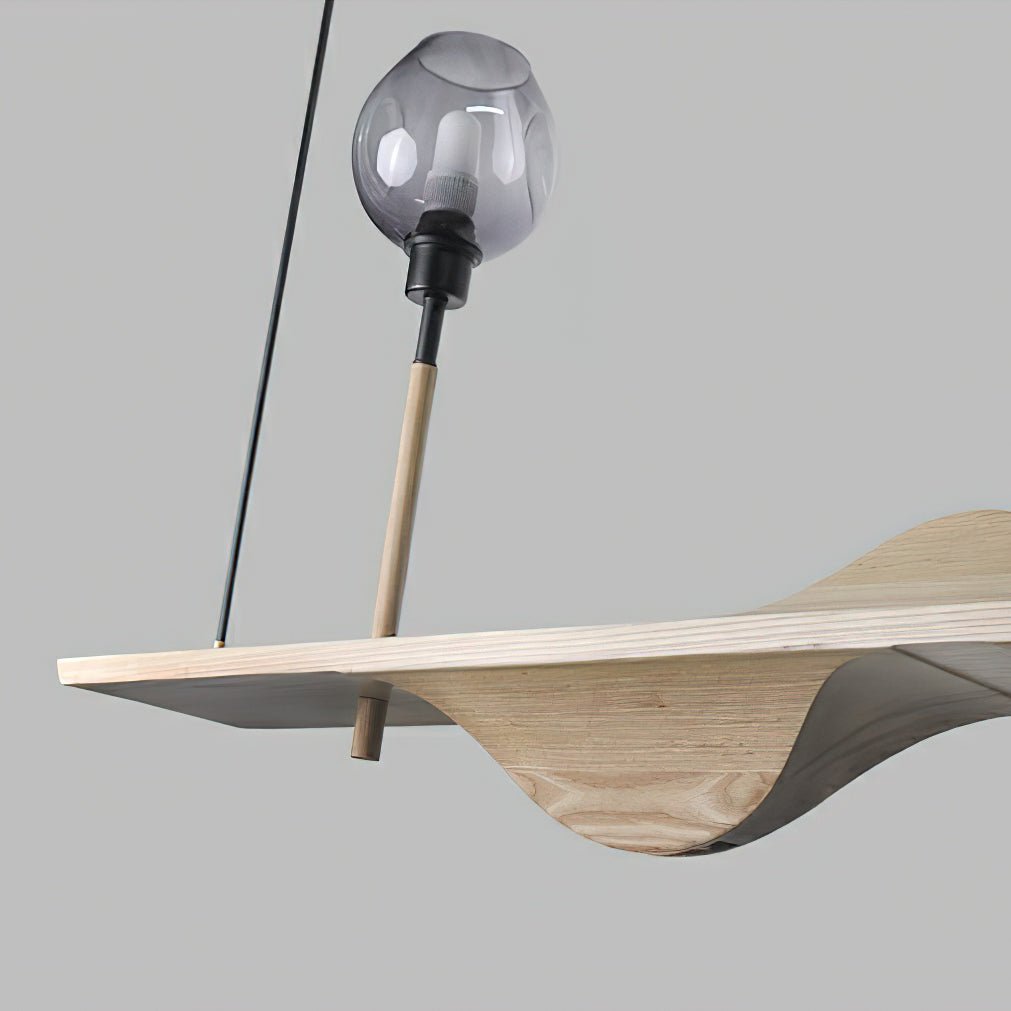 Cushais Wave Wood Pendant Light
