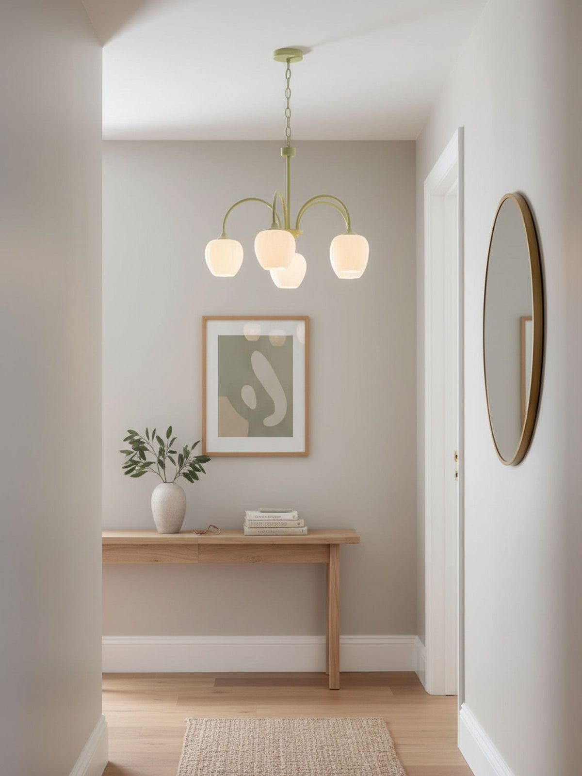 Fairmere Tulip Matcha Chandelier