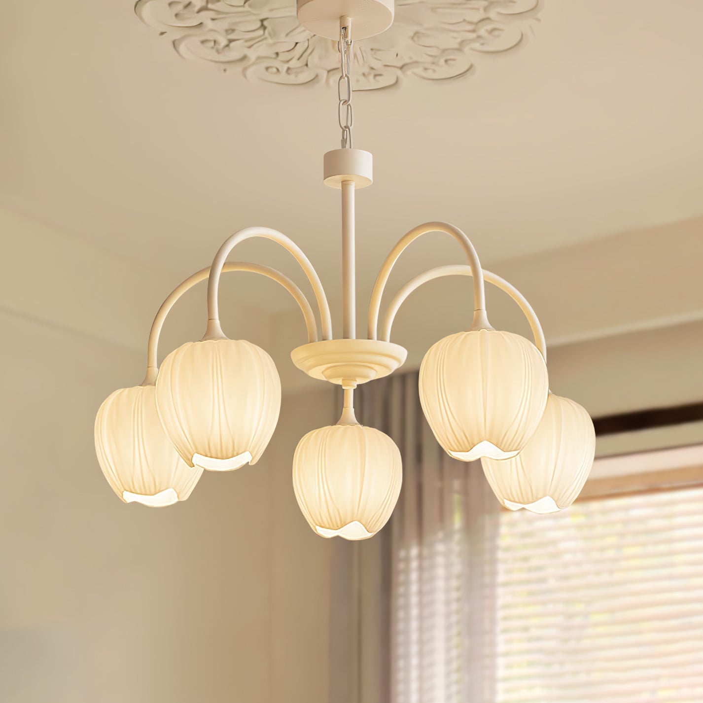 Fairmere Tulip Matcha Chandelier