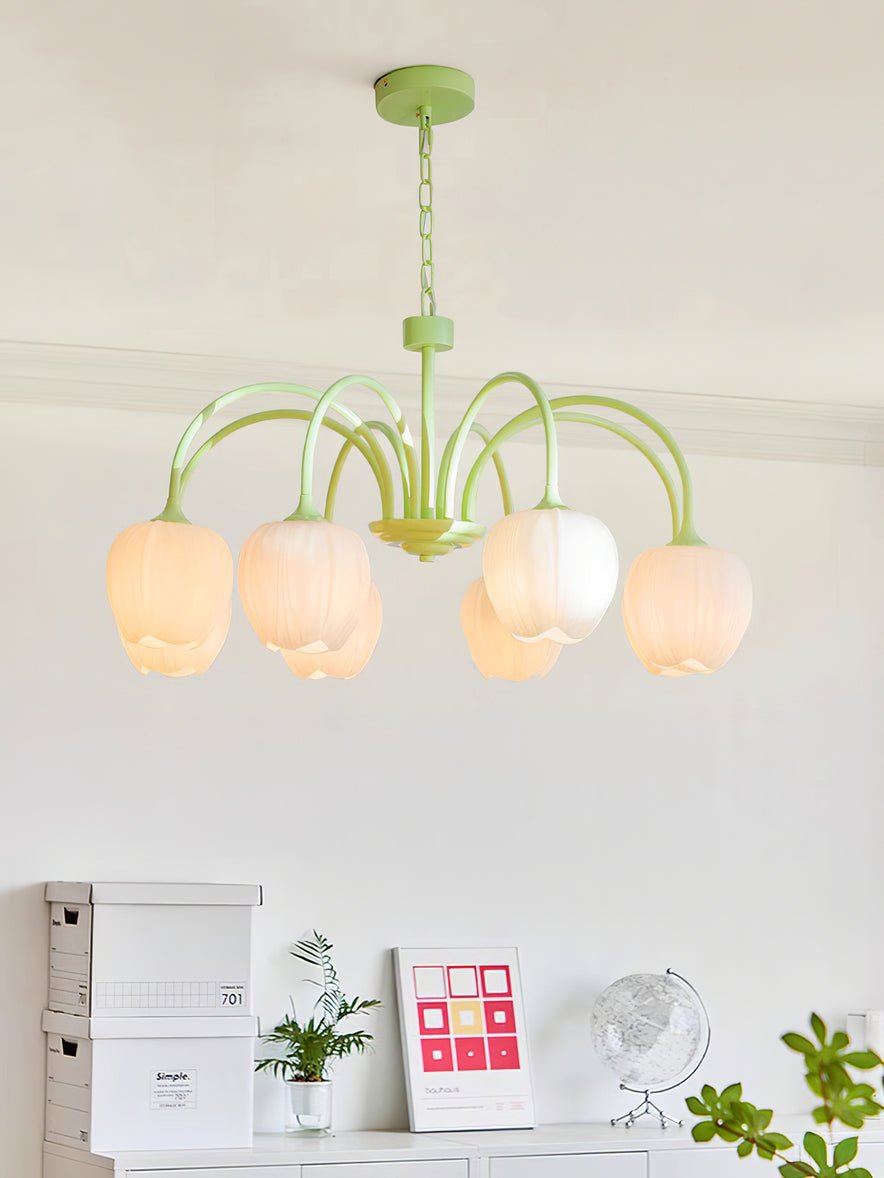 Fairmere Tulip Matcha Chandelier