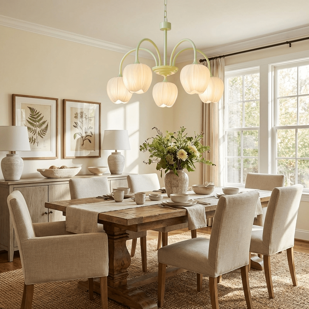 Fairmere Tulip Matcha Chandelier