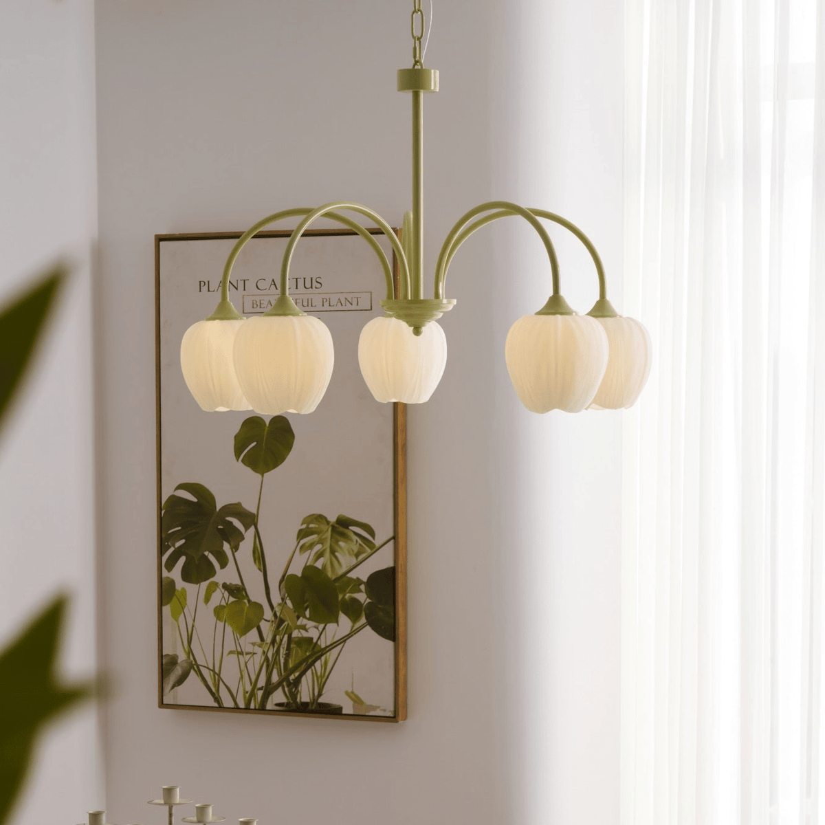Fairmere Tulip Matcha Chandelier