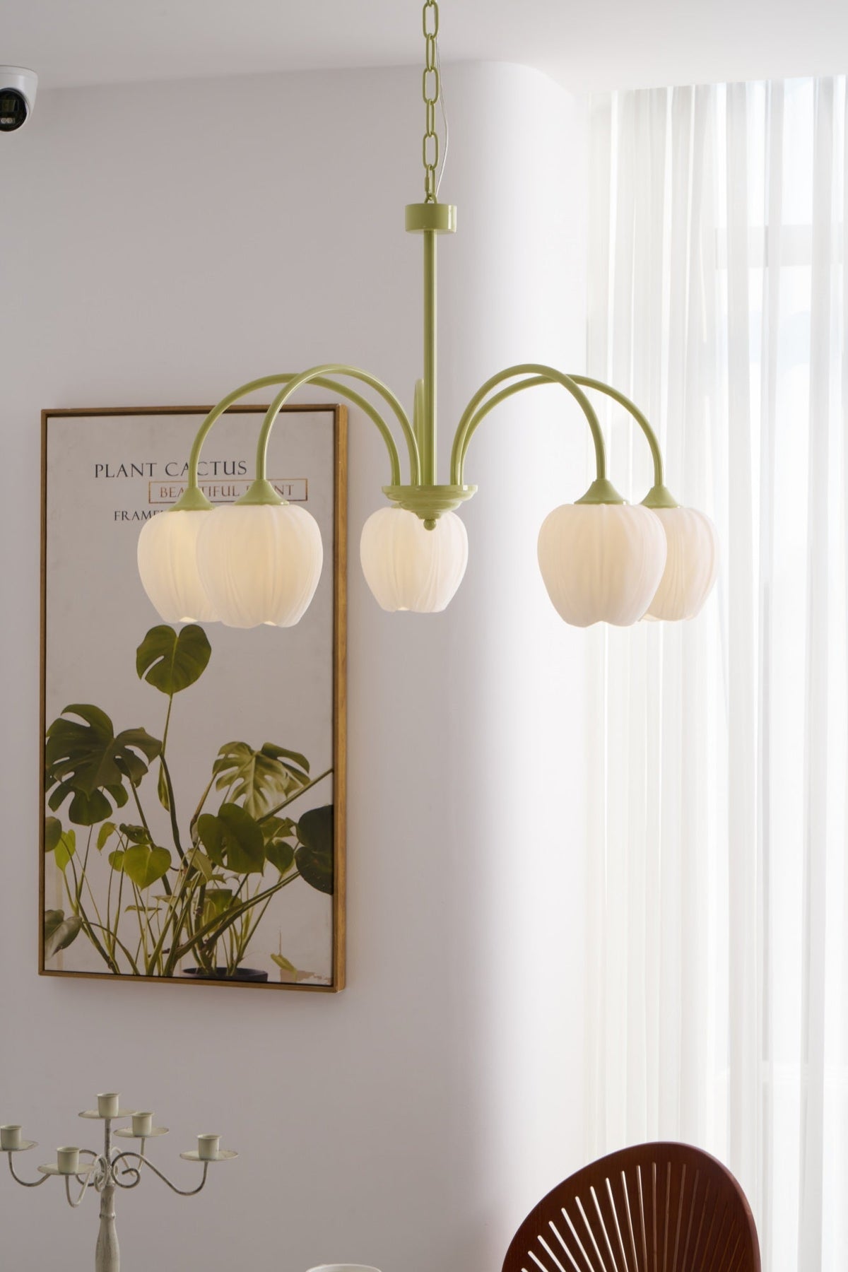 Fairmere Tulip Matcha Chandelier