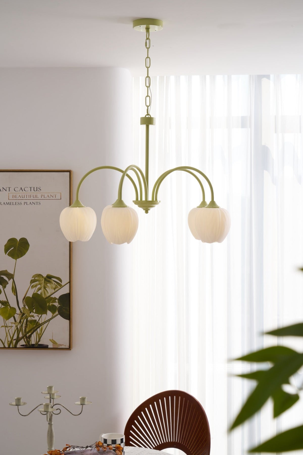 Fairmere Tulip Matcha Chandelier