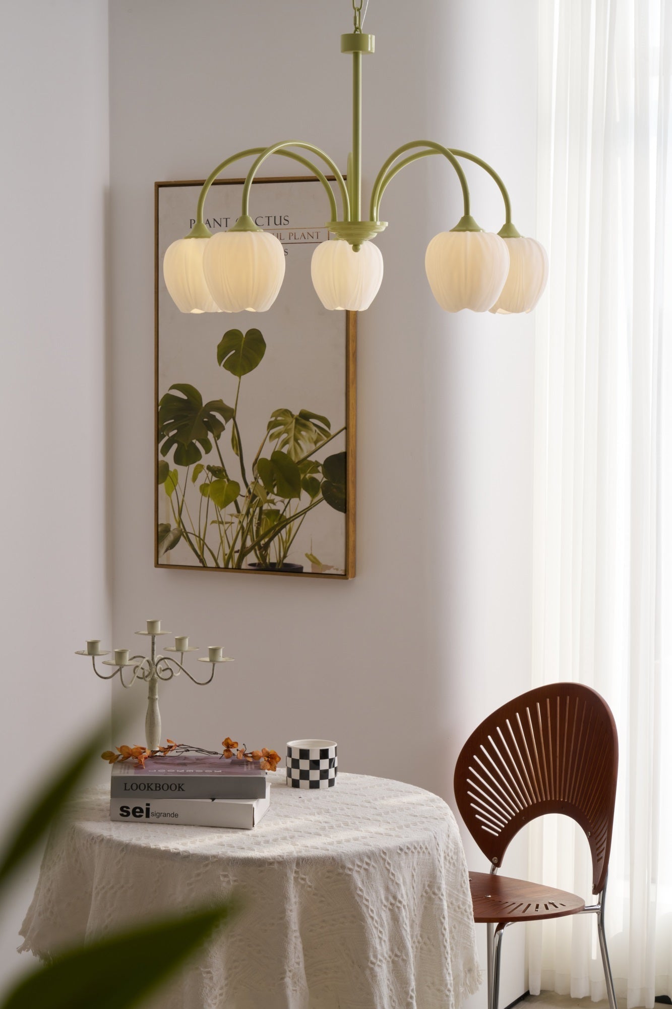 Fairmere Tulip Matcha Chandelier