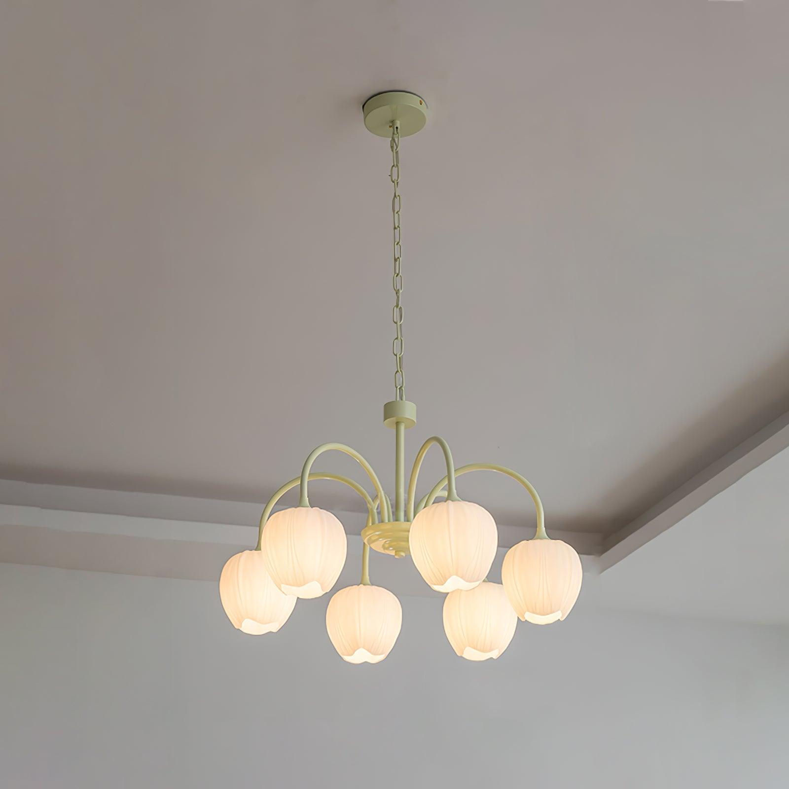 Fairmere Tulip Matcha Chandelier