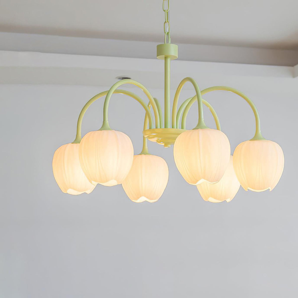 Fairmere Tulip Matcha Chandelier