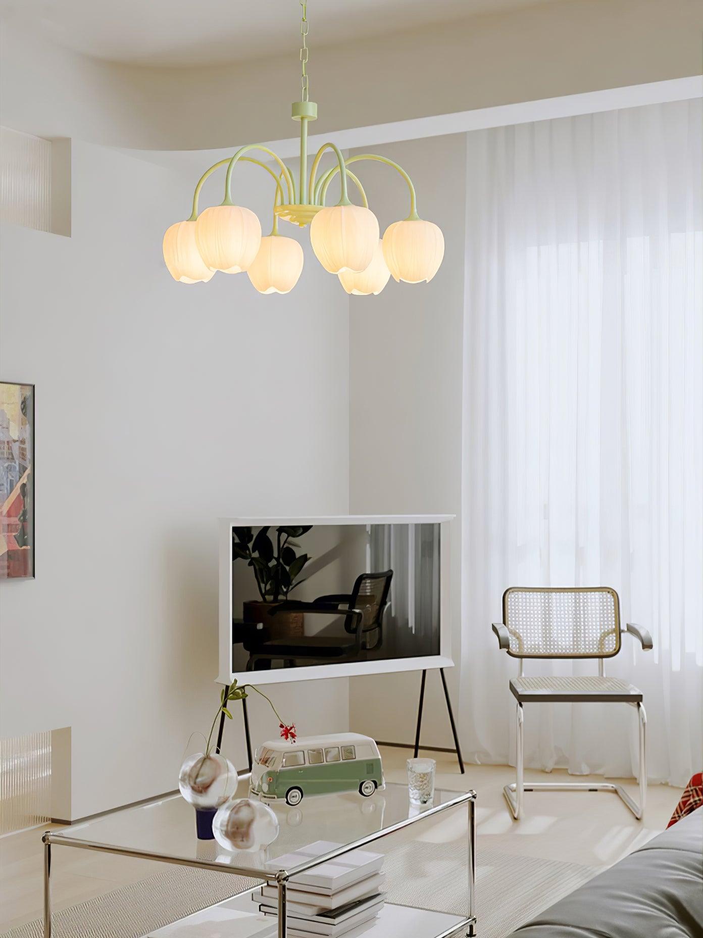 Fairmere Tulip Matcha Chandelier
