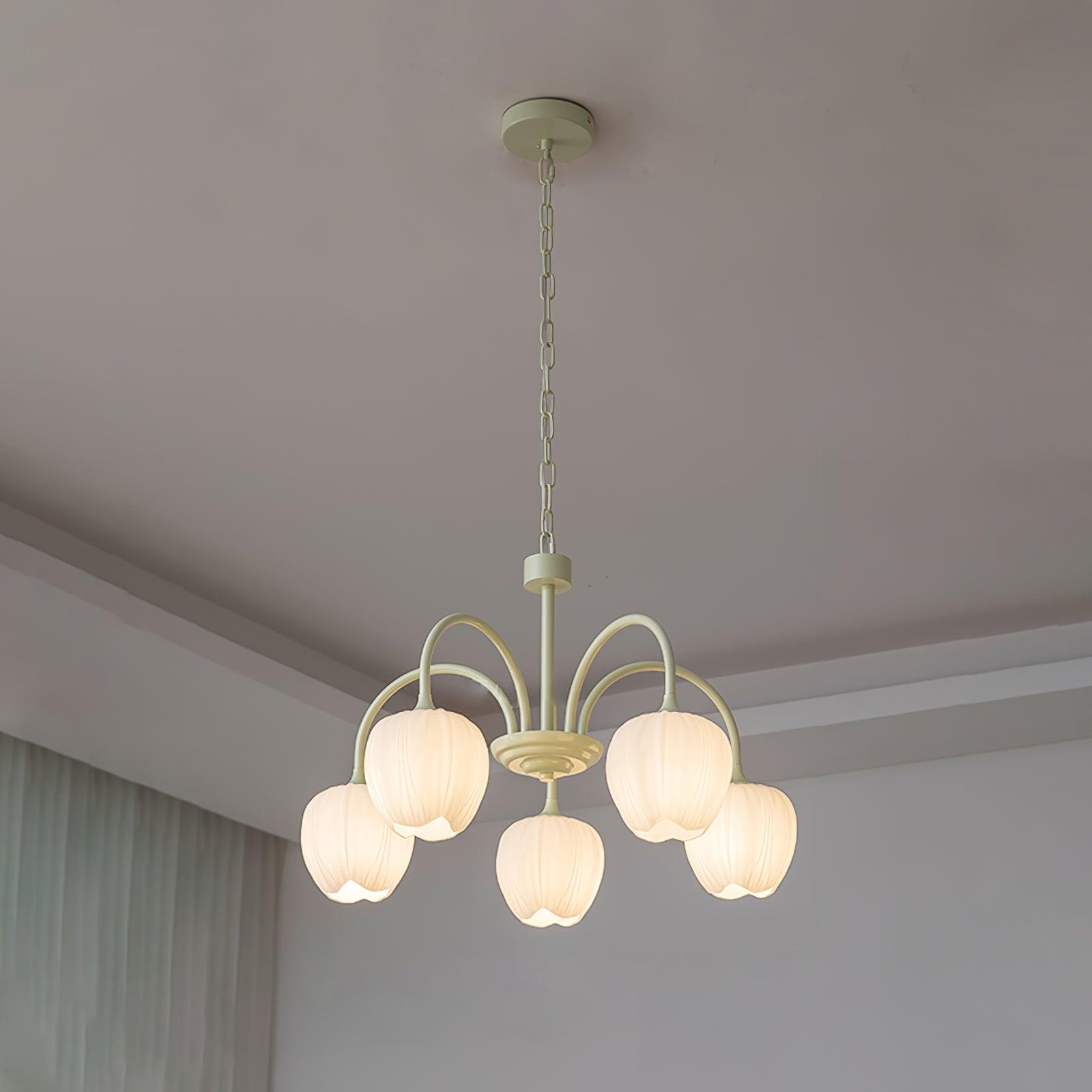 Fairmere Tulip Matcha Chandelier