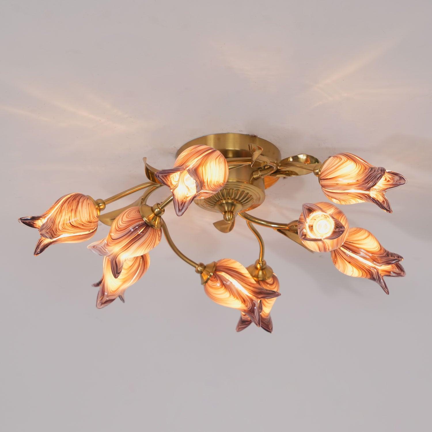 Vathaos Tulip Serenade Glass Ceiling Lamp