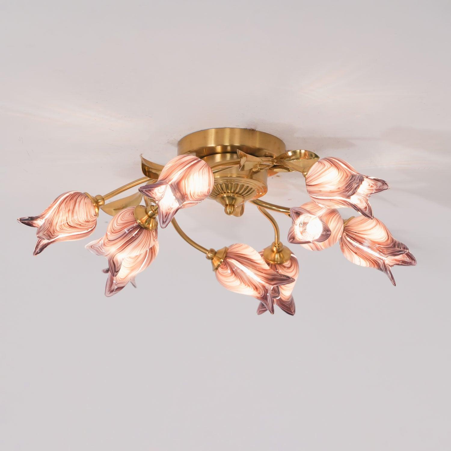 Vathaos Tulip Serenade Glass Ceiling Lamp