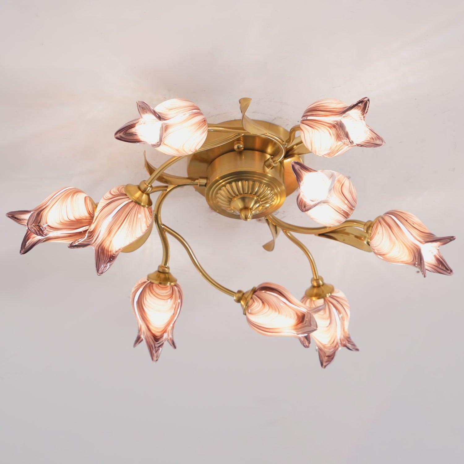 Vathaos Tulip Serenade Glass Ceiling Lamp