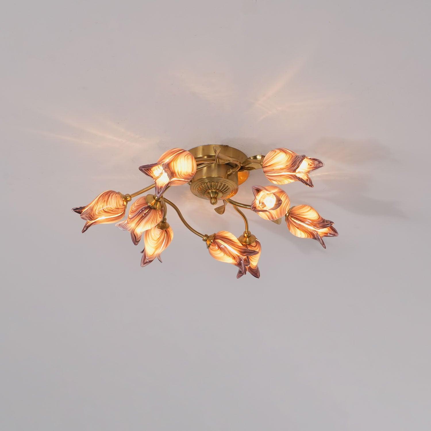 Vathaos Tulip Serenade Glass Ceiling Lamp