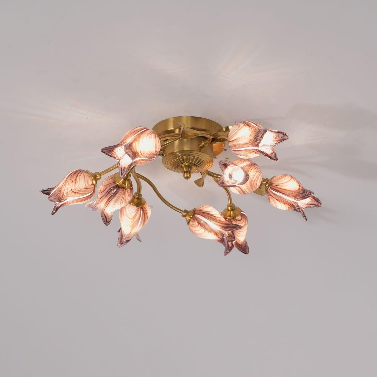 Vathaos Tulip Serenade Glass Ceiling Lamp