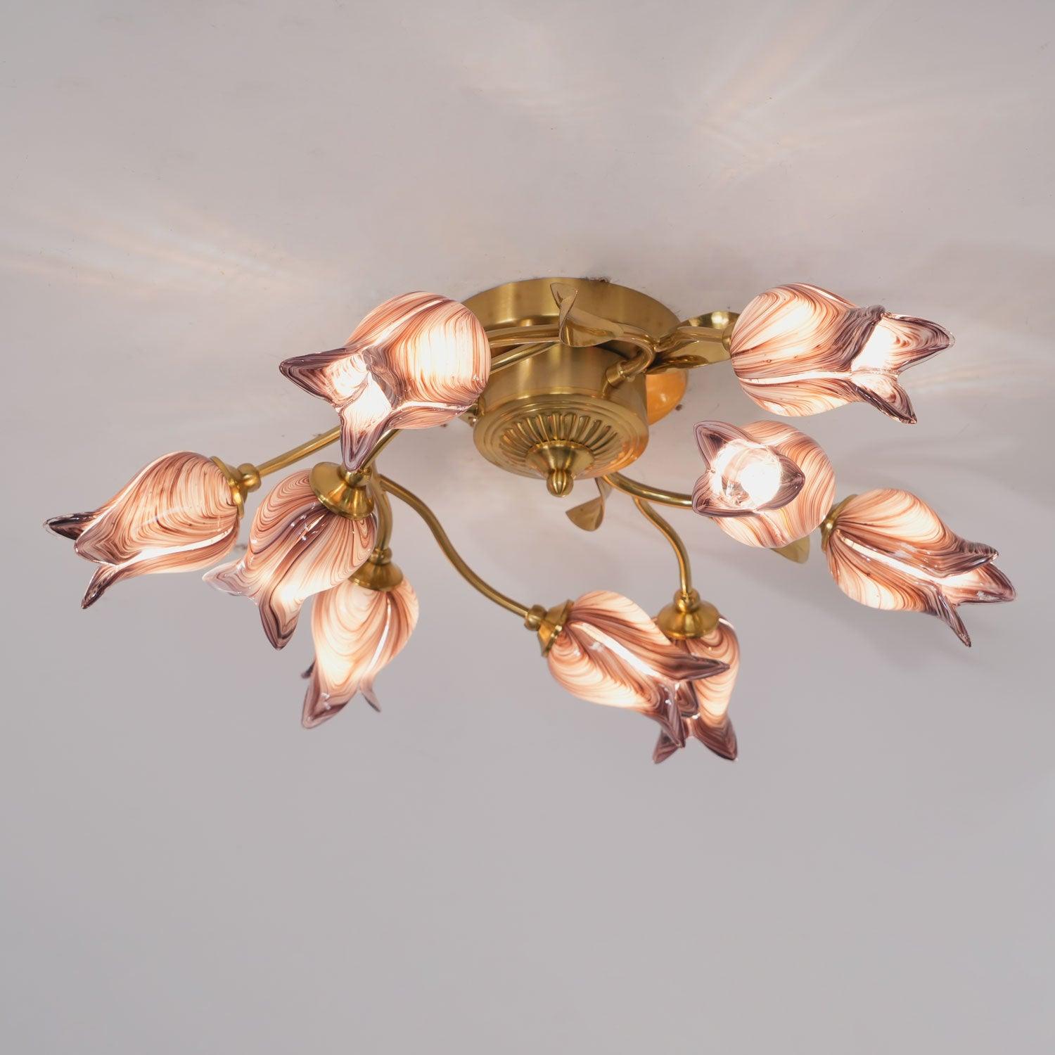 Vathaos Tulip Serenade Glass Ceiling Lamp