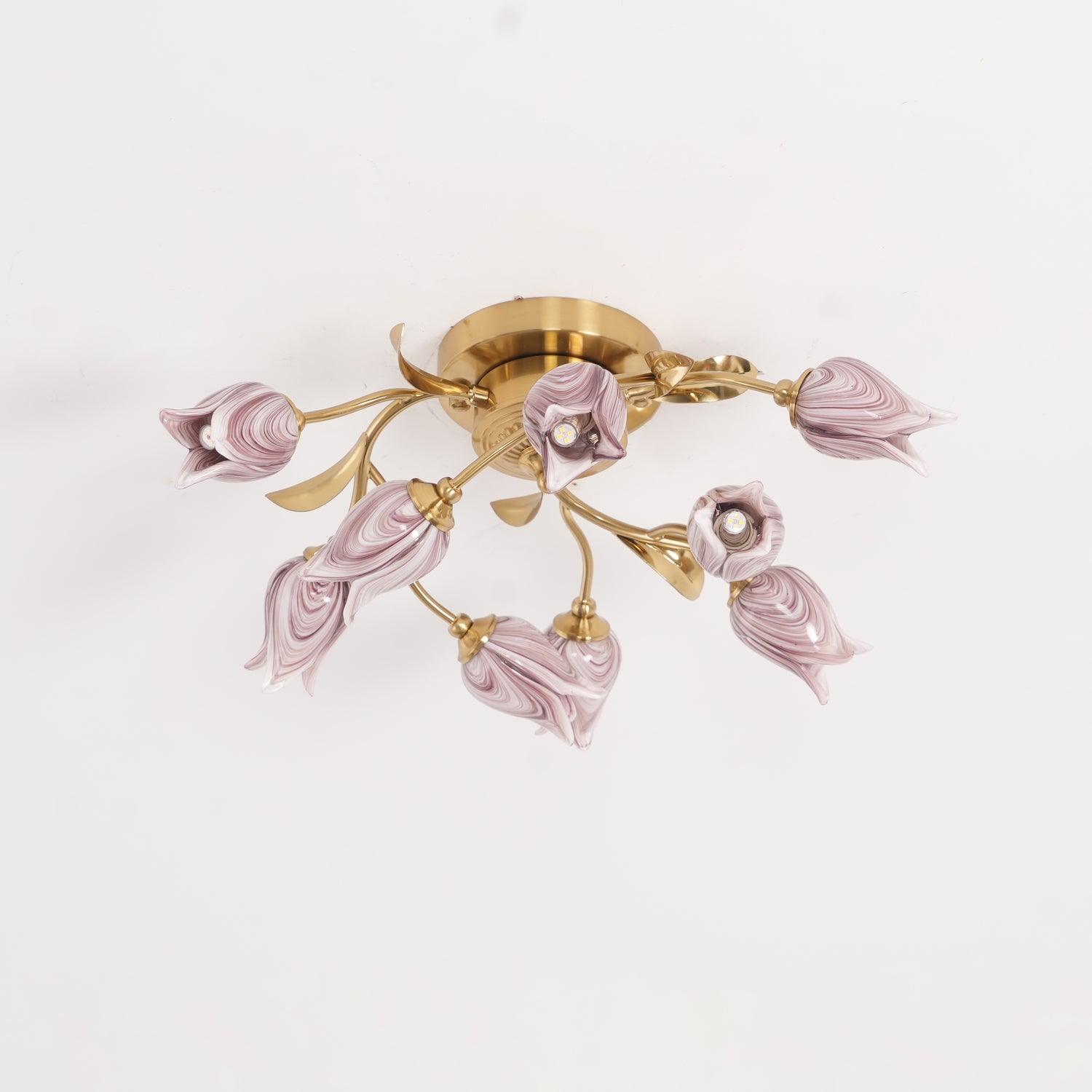 Vathaos Tulip Serenade Glass Ceiling Lamp
