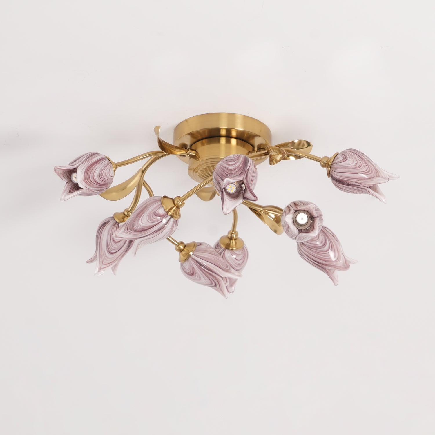 Vathaos Tulip Serenade Glass Ceiling Lamp