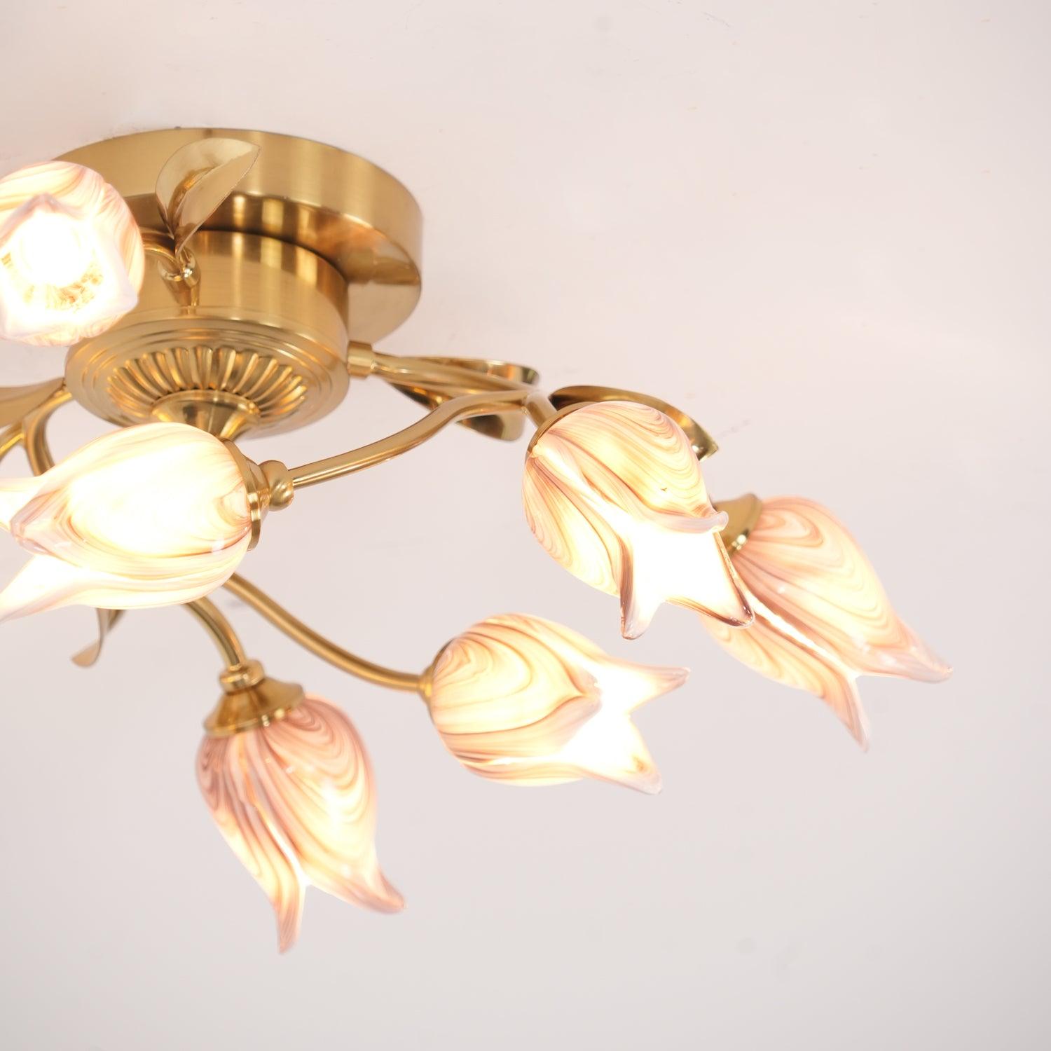 Vathaos Tulip Serenade Glass Ceiling Lamp