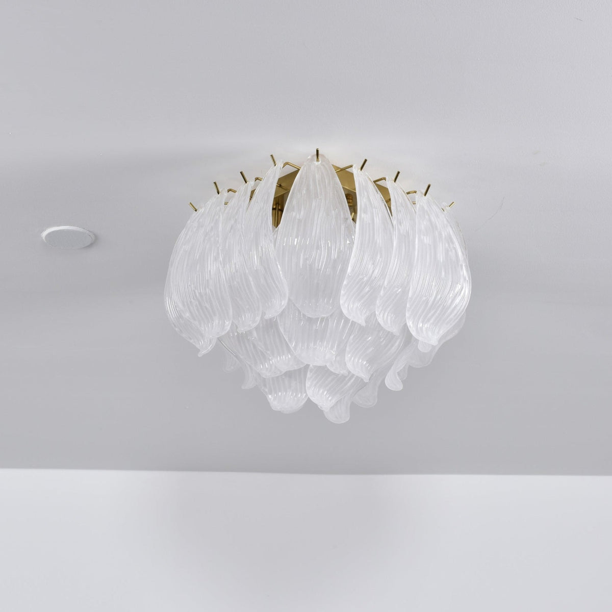 Liorivina Ceiling Lamp Murano Petal Hand-Blown Glass Flushmount