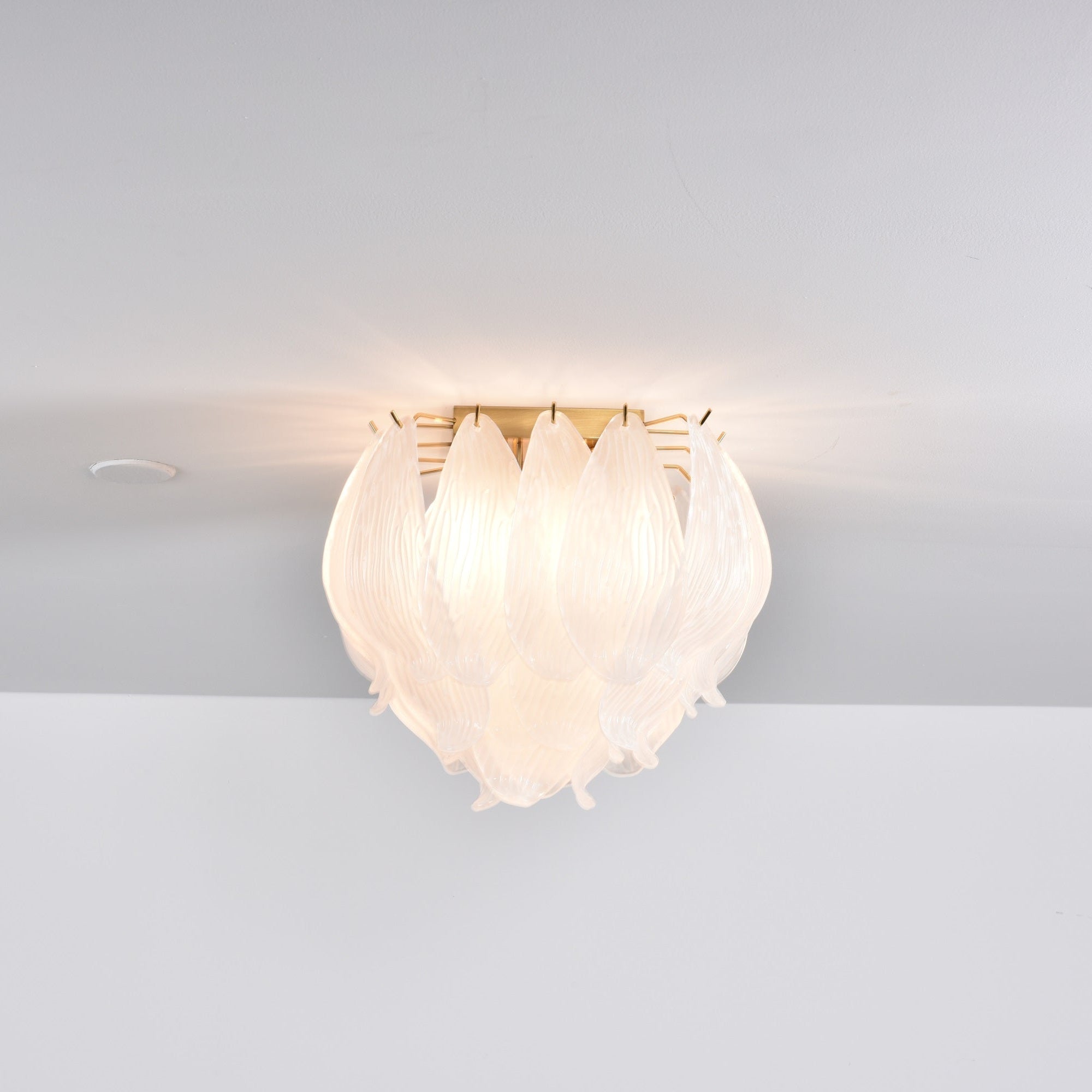 Liorivina Ceiling Lamp Murano Petal Hand-Blown Glass Flushmount