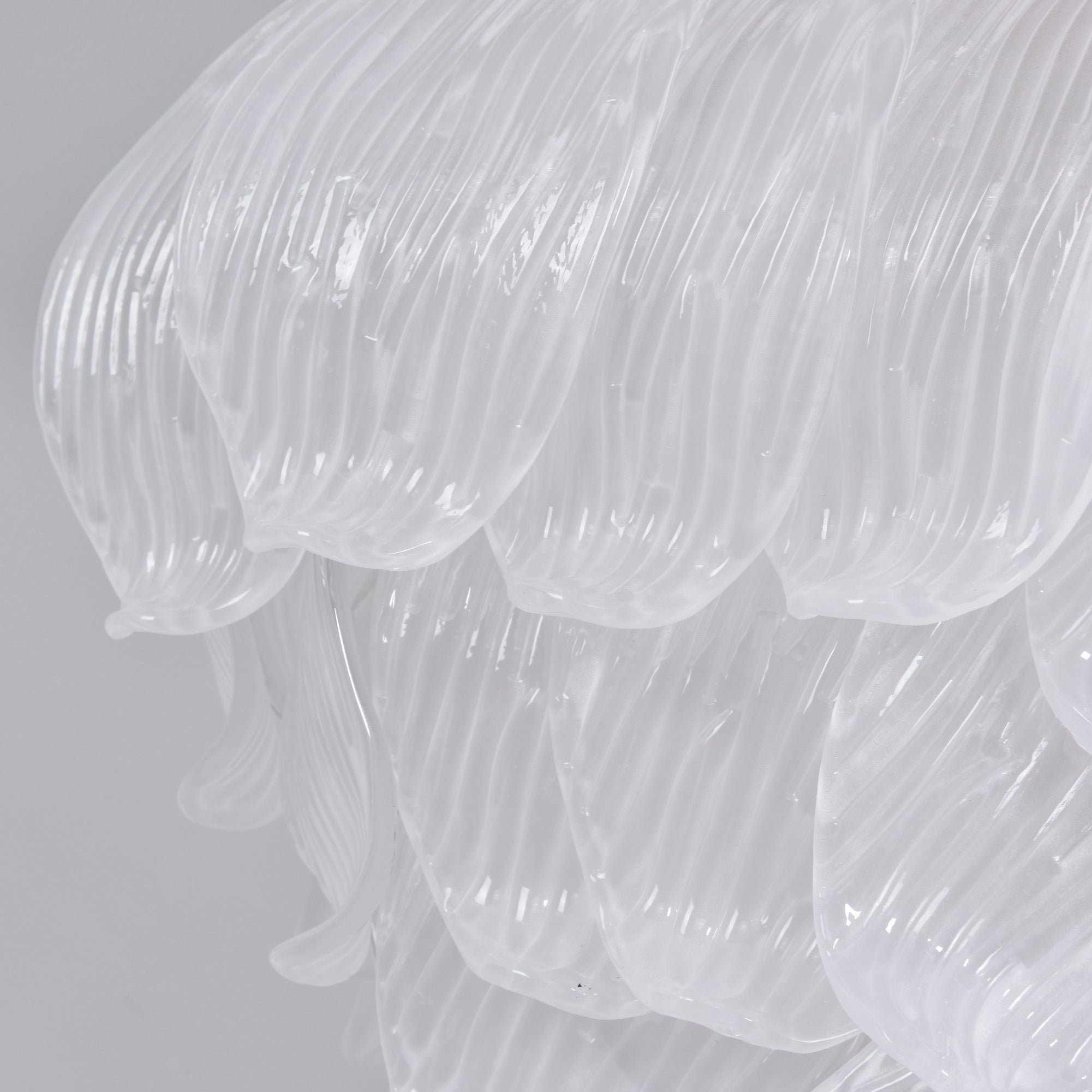 Liorivina Ceiling Lamp Murano Petal Hand-Blown Glass Flushmount