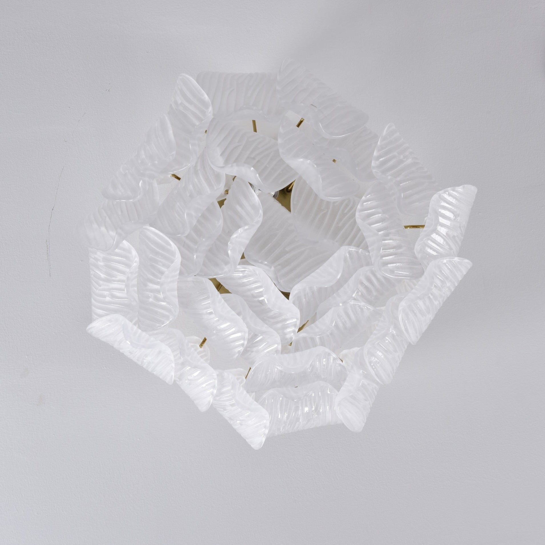 Liorivina Ceiling Lamp Murano Petal Hand-Blown Glass Flushmount