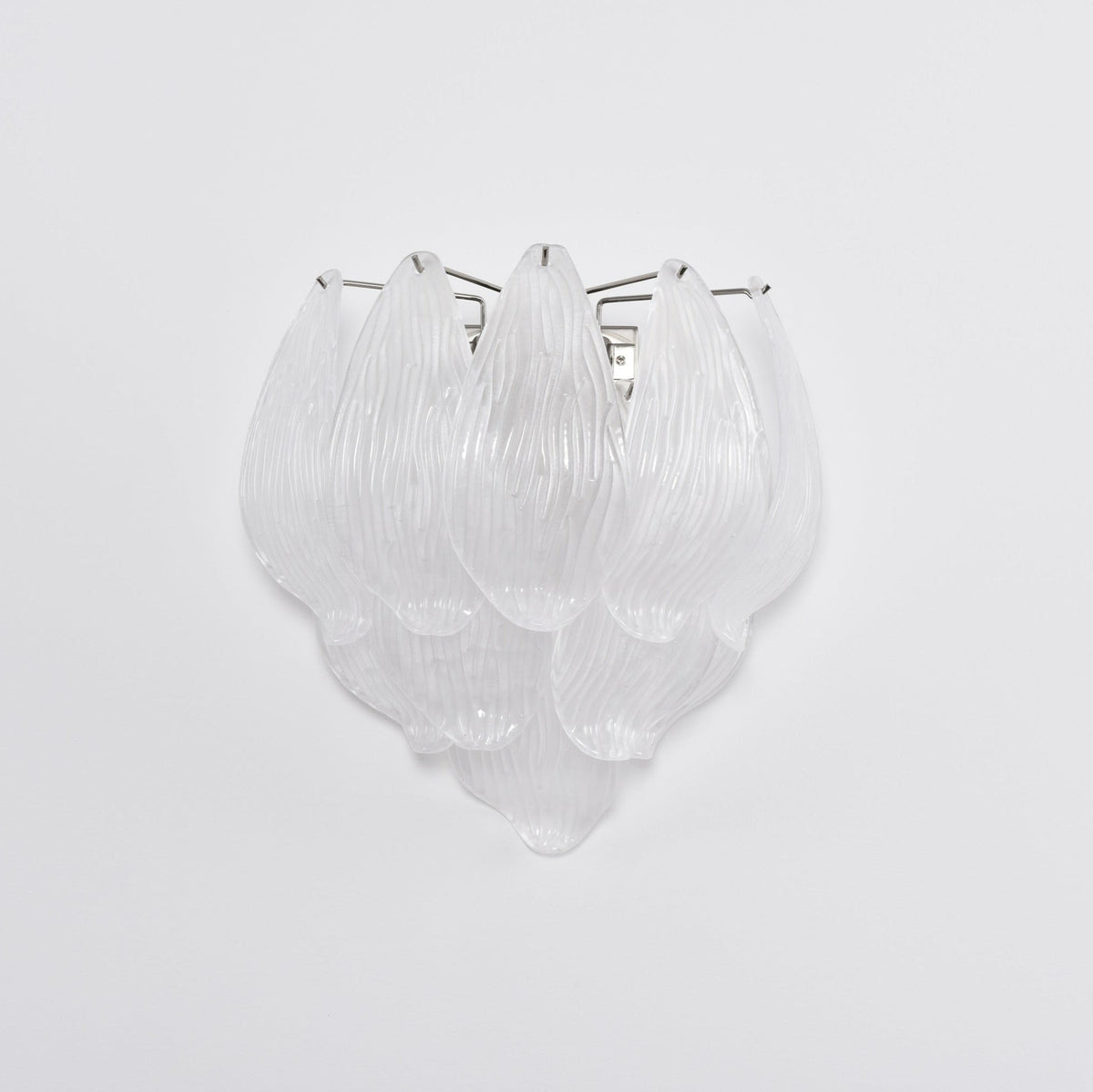 Lioriniella Wall Lamp Murano Glass Petal Frosted Cascading